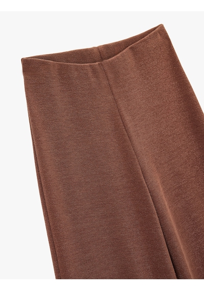 Koton Yüksek Bel Geniş Paça Pantolon Kahverengi 6wak40103ek Kahve Koton Yüksek Bel Geniş Paça Pantolon Kahverengi 6wak40103ek Kahve