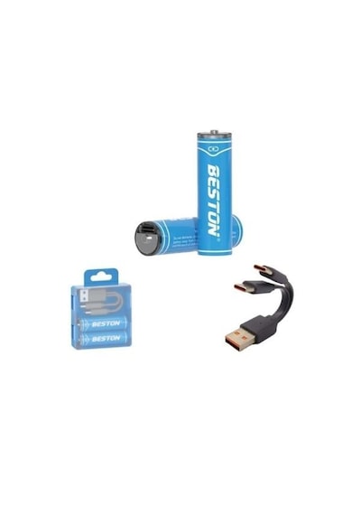 Beston P2-02c-aa Lion Şarj Edilebilir Kalem Pil 2 Li Aa Pil Usb Type-c 2200mwh