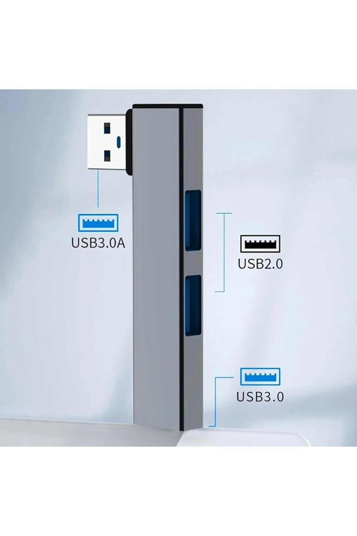 3 Portlu Usb 3.0 & 2.0 Çoklayıcı Hub Yüksek Hızlı Veri Aktarımı Swich Tak Çalıştır Usb Çoğaltıcı