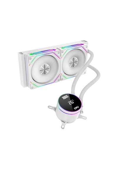 Dragos Frostbite 240 White Argb Digital 240mm Intel-amd Uyumlu Sıvı Soğutucu Beyaz