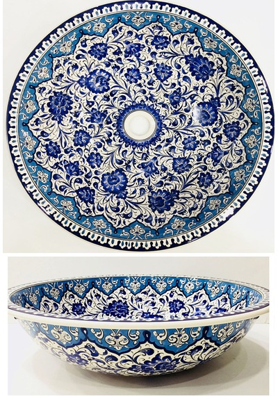 Can Seramik - El Boyaması Iznik Çini Lavabo