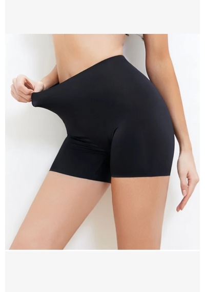 Miresa Basic Lazer Kesim Dikişsiz Kadın Boxer Külot 2'li Paket Siyah