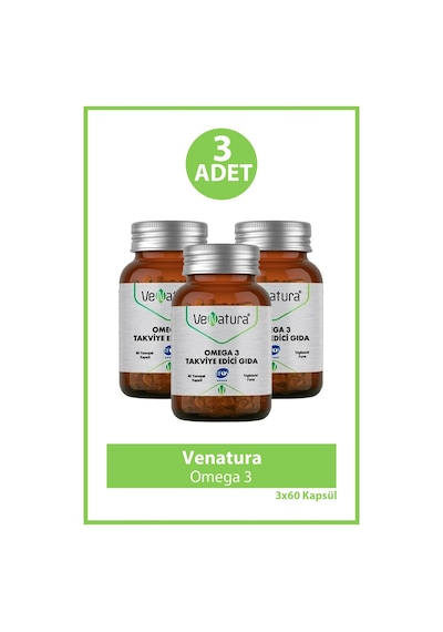 Venatura Omega 3 60 Kapsül 3 Adet