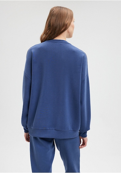 Mavi Kadın Oversize Sweatshırt Derin Mavi 168837-70491 Mavi