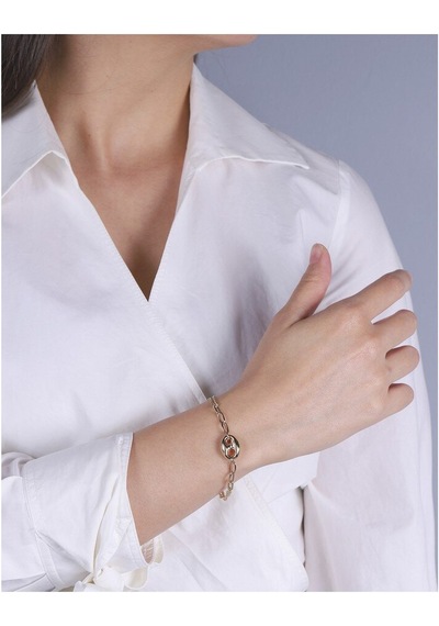Diamond Line - Gülaylar - Sarı Altın 14 Ayar Trend Bileklik Standart N11.21775 Sarı Altın
