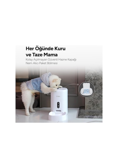 Ttec Foodi Uzaktan Kontrol Edilebilen Otomatik Wi-fi Akıllı Kedi Köpek Besleyici 4 L