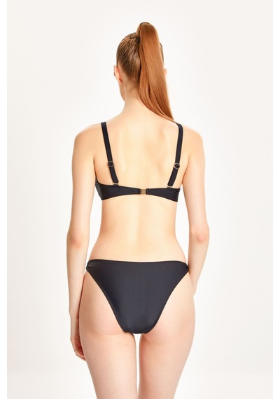 Too Salty Swimwear Kadın Halka Aksesuarlı Bralet Bikini Takımı 24s123st Siyah