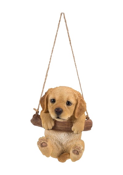 Ltd Hi 87704-ı Asılı Retriever Köpek Yavrusu Dış Mekan Heykelcik Taba Kahverengi Diğer