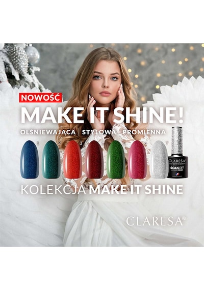 Claresa Kalıcı Oje Make It Shine Parıltılı Kırmızı 06 5gr