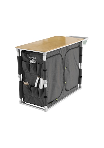 Outwell Padres Xl Storage Unit Bambu Portatif Kamp Mutfağı Çok Renkli