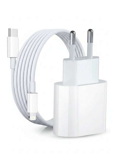 Abatech Hızlı Şarj Destekli Type-c To Lightning Apple Uyumlu iPhone Şarj Aleti Seti 35w Beyaz
