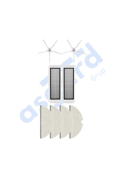 Roborock S50 S55 S5 Max S6 S6 Maxv Uyumlu 2 Yan Fırça 2 Filtre 4 Mop Pkt-iasgf0000690