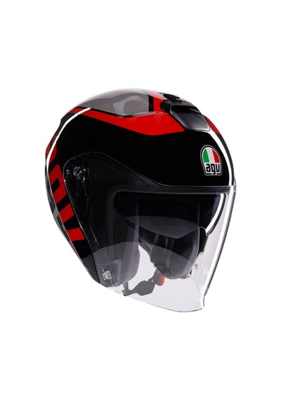 Agv Kask/Irıdes Valenza Matt Grey Blk Red Conf. Açık Kask Gri - Kırmızı - Siyah