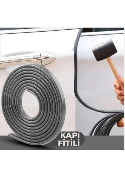 Araç Kapı Koruma Fitili 5metre Parlak Gıri Renk Çarpma Çizilme Önleyici Fitil