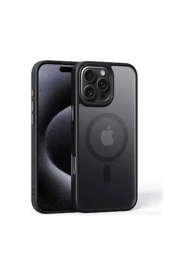 Fros Silikon Kılıf Kablosuz Şarj Destekli -Apple Uyumlu iPhone-16-pro-max Siyah Zebana