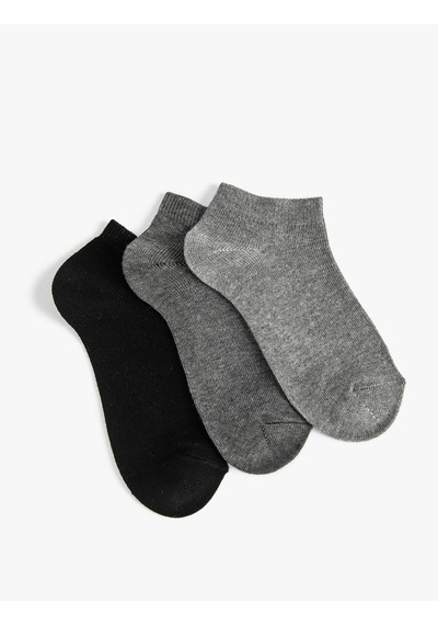 Koton 3'lü Basic Patik Çorap Seti Gri 4wkb80072aa 4WKB80072AA031 Gri