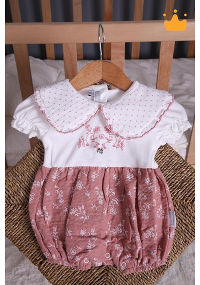Babyhola Kız Bebek Müslin Tulum 15180 Pembe