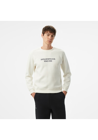 Anta Sports Club Erkek Beyaz Sweatshirt 852518710 BEYAZ