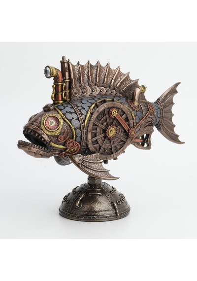 Veronese Steam Punk Balık Figür 31x24cm