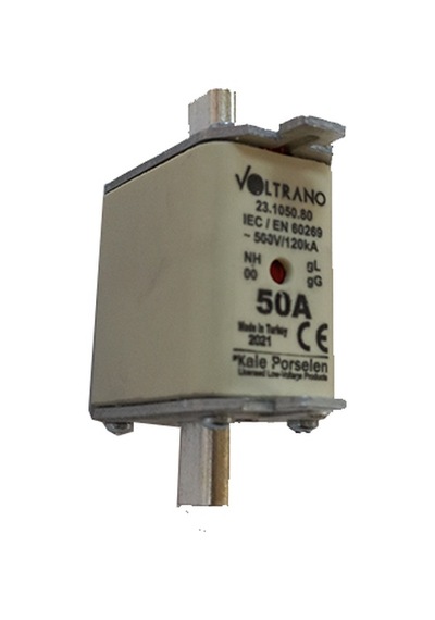 Voltrano Kale Porselen 50a 00 Boy Bıçaklı Sigorta Buşonu Nh00