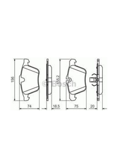 Bosch 0986494481 Fren Balatası Ön Ford F-type Bm 08- 02c2z14096