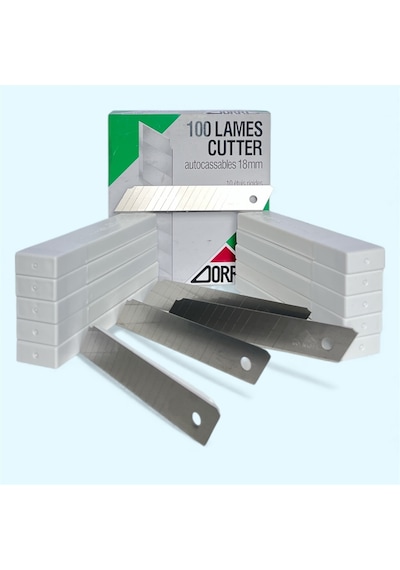 Zorro 1404 Geniş Maket Bıçağı Yedeği 18mm 14 Kırımlı 100 Adet