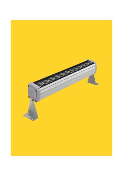 35 Cm Wallwasher Led Bina Dış Duvar Aydınlatma Amber Işık Gri