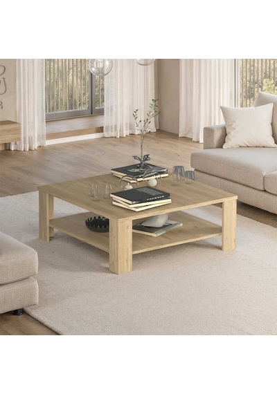 New Line Kare Orta Sehpa - Florida Meşe 90x42x90 Cm Kahverengi