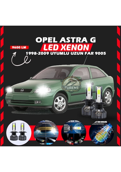 Opel Astra G 1998-2009 Uzun Far Uyumlu Şimşek Etkili Led Xenon Pro Series H9005