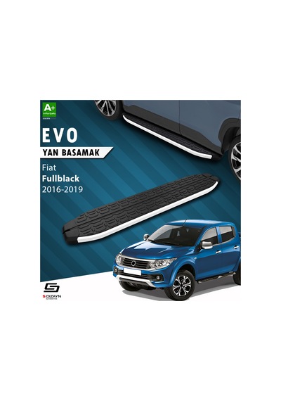 S-dizayn Fiat Fullback Evo Aluminyum Yan Basamak 193 Cm 2016-2019 A+ Kalite