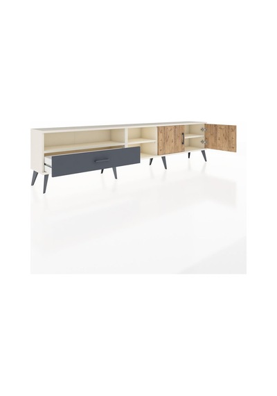 Arges Tv Ünitesi 3 Raflı Tek Çekmeceli 2 Kapaklı 220x30x51 Aytaşı-çam/antrasit Atlas Çam/antrasıt - Aytası Arges Tv Ünitesi 3 Raflı Tek Çekmeceli 2 Kapaklı 220x30x51 Aytaşı-çam/antrasit Atlas Çam/antrasıt - Aytası