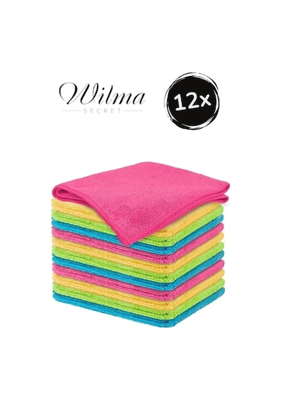 Wilma Secret Mikrofiber Temizlik Bezi 12 Adet 30 30 Şeffaf