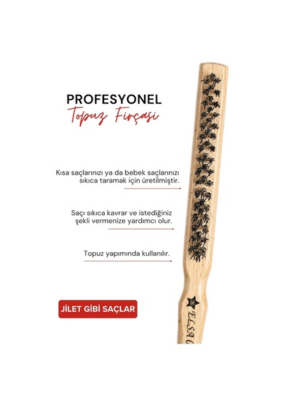 Tr Professional 0,31t Kırmızı Uçlu Topuz Fırçası Genel