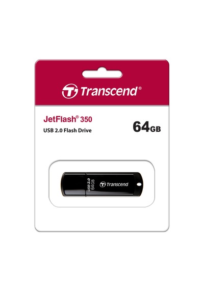 Transcend TS64GJF350 64GB Pen Drive USB2.0 Siyah USB Bellek