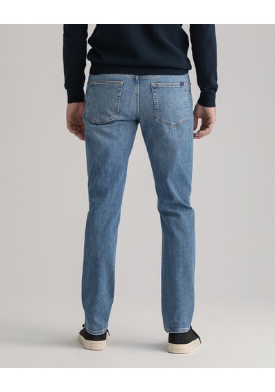 Gant Hayes Erkek Mavi Slim Fit Jean Pantolon DÜZ 1000308.971 Mavi