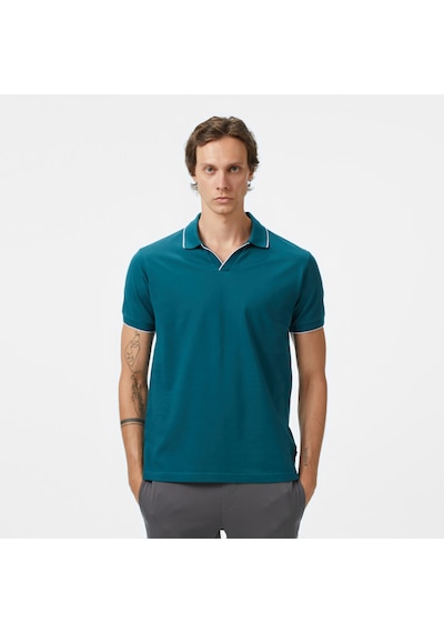 Nautica Erkek Yeşil Classic Fit Polo Yaka T-shirt Düz K55346t Yeşil