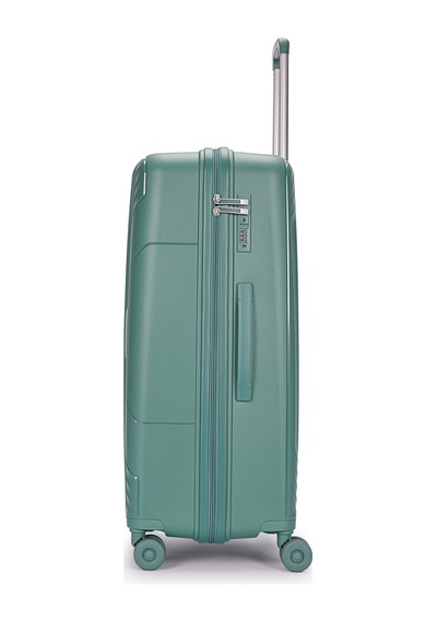 Benetton 3'lü Set Büyük Orta Ve Kabin Boy %100 Polipropilen Valiz 14bnt8001 Yeşil