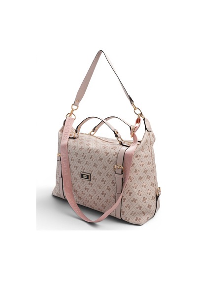 Silver Polo Pembe - Pudra Monogram Kadın Seyahat Çantası Sp1064