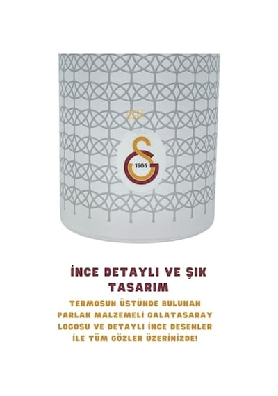 Lisanslı Çift Katlı Paslanmaz Çelik Termos 8 Saat Soğuk Hediye Kutulu Beyaz Çok Renkli