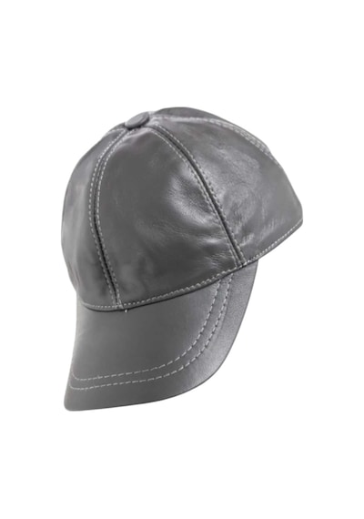 Tezzgelsin Unisex %100 Deri Arkadan Ayarlanabilir Baseball Kep Şapka Antrasit