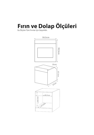 Alveus MFA 605 - GLS 640 - ALV F17 PB Soğutma Fanlı 3'lü Ankastre Set