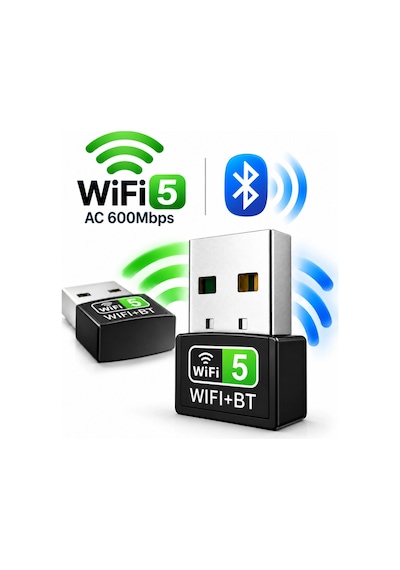 Concord W-5 Mini Wi-fi + Bluetooth Adaptör 2 Si 1 Arada Kablosuz Bağlantı