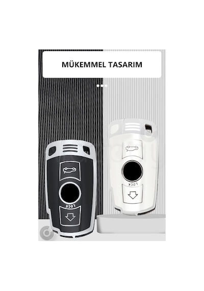 Bmw E60 E61 E70 E81 E87 E90 E91 E92 X1 X5 X3 1 3 5 6 Z4 M3 M5 Tpu Anahtar Kılıfı Siyah Gümüş
