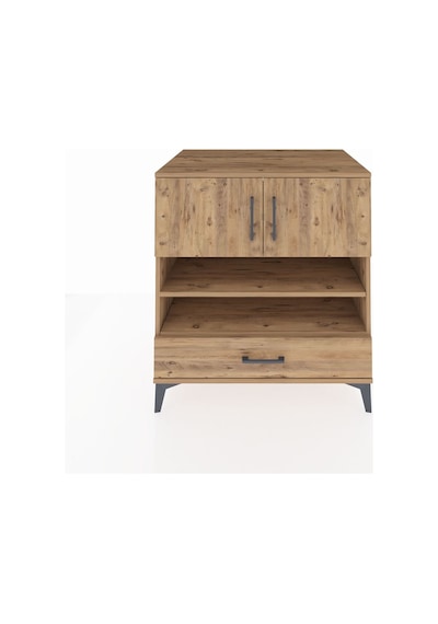Kronos Şifonyer 4 Raflı Tek Çekmeceli 2 Kapaklı 88x59x96 Çam-çam Çam