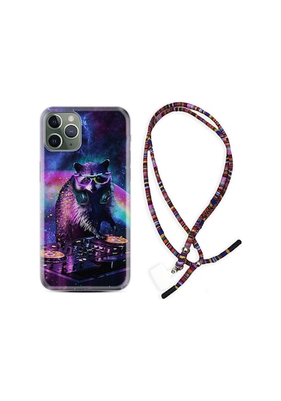 Apple Uyumlu iPhone 11 Pro Max Kılıf Rasta Boyun Askılı Dj 1848