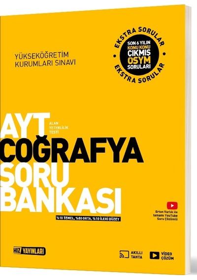 Hız 2025 Ayt Coğrafya Soru Bankası