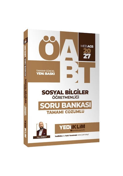 Yediiklim 2027 Meb Ags Öabt Sosyal Bilgiler Öğretmenliği Tamamı Çözümlü Soru Bankası