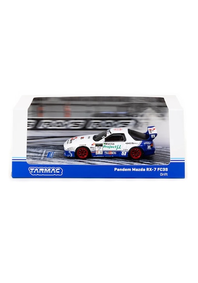 Tarmac Works 1/64 Pandem Mazda Rx-7 Fc3s Drift Beyaz