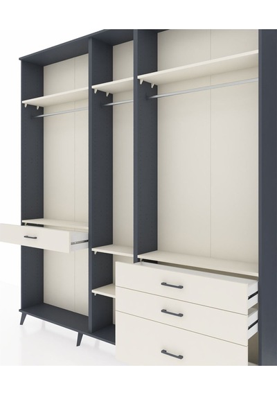 Arges Dolap 7 Raflı 4 Çekmeceli 3 Askılı 220x30x243 Antrasit-aytaşı/aytaşı Aytası/aytası Arges Dolap 7 Raflı 4 Çekmeceli 3 Askılı 220x30x243 Antrasit-aytaşı/aytaşı Aytası/aytası
