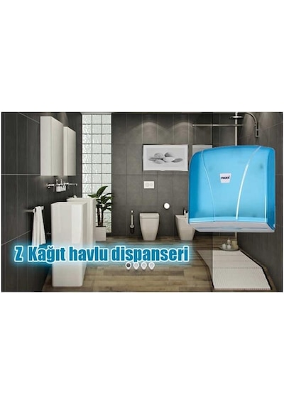 Z Katlama Havlu Kağıt Bir Koli + Palex Dispenser Gümüş
